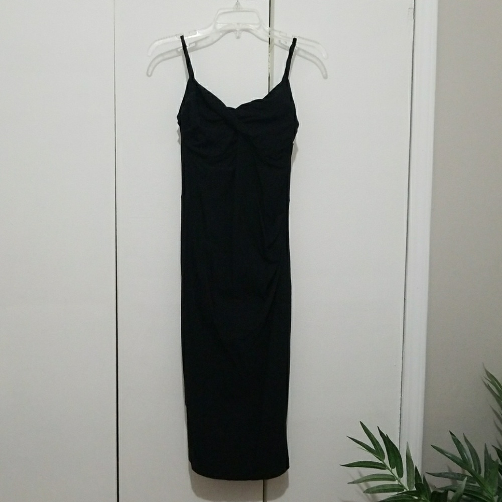 Muxxn Long Black Fitted Dress